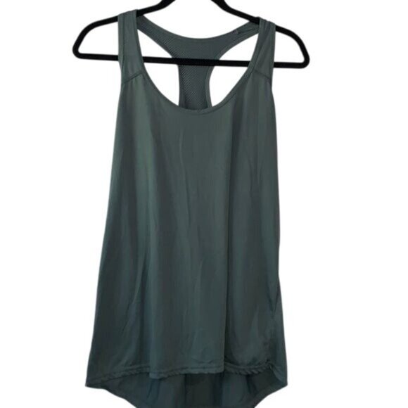 Xersion Womens Racerback Tank Top L Green Lightweight Athletic Activewear 100% P - Picture 1 of 9